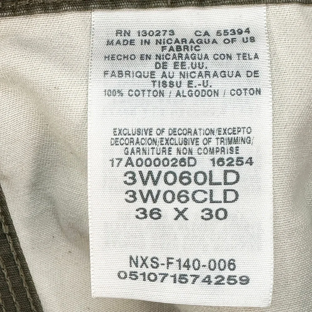 WRANGLER Riggs Workwear Men's Cargo Pants • 36 • green